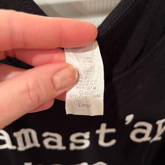 Women's Large Workout Exercise Tank Top Namastay Home And Drink Wine EUC. - Picture 4 of 5